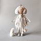interior doll: Dolls and dolls: Angel white and doggy handmade, Interior doll, Kiev,  Фото №1