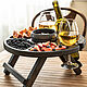 Wine table menazhnitsa made of dark oak, Scissors, Moscow,  Фото №1