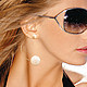 Two-way earrings "The Mystery of Snow Planet", Серьги классические, Москва,  Фото №1
