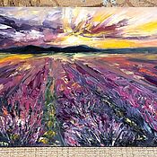 Картины и панно handmade. Livemaster - original item Painting Lavender field! oil. Handmade.