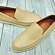 Men's loafers made of genuine calfskin, in beige color!. Loafers. SHOES&BAGS. My Livemaster. Фото №4