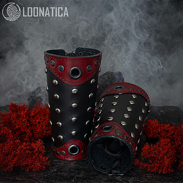 Субкультуры ручной работы. Ярмарка Мастеров - ручная работа Наручи "Black&Red". Handmade.