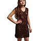 Knit dress in dark chocolate. Dresses. СТУКОВА ВАЛЕНТИНА (orel-afina). Online shopping on My Livemaster.  Фото №2