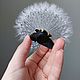Dandelion brooch made of silk on a magnetic mount. Brooch-clip. SM Tallya. Online shopping on My Livemaster.  Фото №2