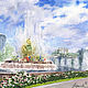 Заказать Фонтан "Каменный цветок" на ВДНХ. Shapeofmyart. Ярмарка Мастеров. . Картины Фото №3