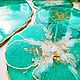 Набор для сервировки, подачи и украшения интерьера "Изумруд". Сервизы. Изделия из эпоксидной смолы. Интернет-магазин Ярмарка Мастеров.  Фото №2