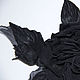 Rose brooch made of fabric 'Black Rose'. Brooches. Leather and Silk. Online shopping on My Livemaster.  Фото №2