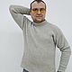 Grey sweater with English elastic band. Mens sweaters. Knitted Things For All (matronka). My Livemaster. Фото №5