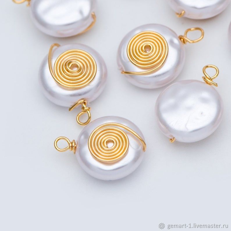 Pearl pendant with gilt art.5-2 18 carats, Pendants, Vladivostok,  Фото №1