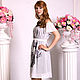 Order Summer white dress with belt, transparent boho dress with foxes. Lara (EnigmaStyle). Livemaster. . Dresses Фото №3