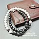 Чокер оберег из белого агата яшмы ювелирных бусин День ночь. Чокер. accessories for men. Интернет-магазин Ярмарка Мастеров.  Фото №2