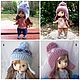 Вязаные шапки для кукол Xiaomi Monst Doll Монст Шлем Ушанка. Одежда для кукол. Bonecas da Yulia Одежда для кукол. Ярмарка Мастеров.  Фото №4