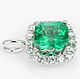 Order 1.66tcw Cushion Emerald & Diamond Halo Pendant 14k, Emerald Necklace,B. JR Colombian Emeralds (JRemeralds). Livemaster. . Pendants Фото №3