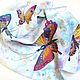 batik scarf 'carefree butterfly', Scarves, Yaroslavl,  Фото №1