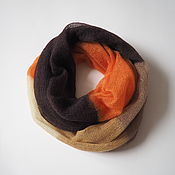 Аксессуары handmade. Livemaster - original item Snudy: Snood knitted 2 turns of kid mohair in autumn colors. Handmade.