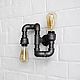 Sconce lamp made of VGP pipes in the Loft style 'Deglas 7'. Sconce. uloft. Online shopping on My Livemaster.  Фото №2