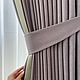 Grey curtains with olive edging, Curtains1, Moscow,  Фото №1