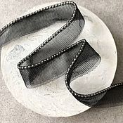 Материалы для творчества handmade. Livemaster - original item Braid: The ribbon with a silver monillet. Handmade.