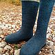 Boots blue. Felted boots. Winter boots. Felt boots. Favorite heat Natalia. Online shopping on My Livemaster.  Фото №2