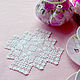 Napkin Lace miniature. Handmade lace. len. Rose tea. Swipe. EmbroideryINNAI. My Livemaster. Фото №4