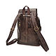 Backpack female leather brown Vanilla Mod. R12p-622. Backpacks. Natalia Kalinovskaya. My Livemaster. Фото №4