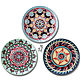 'Mandalas - UP' Set of three plates on the wall. Decorative plates. Art by Tanya Shest. Online shopping on My Livemaster.  Фото №2