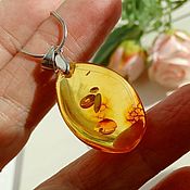Украшения handmade. Livemaster - original item Amber Pendant Natural amber with husk for Girl woman. Handmade.