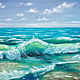 Oil painting Sea Seascape. Sunny day on sea. Pictures. larashop. Online shopping on My Livemaster.  Фото №2
