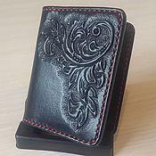Сумки и аксессуары handmade. Livemaster - original item Personalized leather wallet, image, business card, monogram, personal. Handmade.