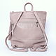 Order Urban Leather Backpack Pink Medium Casual Leather. BagsByKaterinaKlestova (kklestova). Livemaster. . Backpacks Фото №3