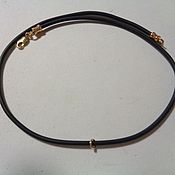 Украшения handmade. Livemaster - original item Choker made of 2,5 mm rubber cord and 14 Karat Gold Fild. Handmade.