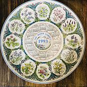 Винтаж handmade. Livemaster - original item Plate-calendar 1993 Water garden, Wedgwood (1432). Handmade.