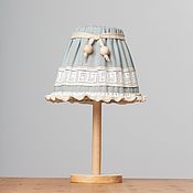 Для дома и интерьера handmade. Livemaster - original item Table lamp with a shade in Country style, Shabby chic. grey-blue.. Handmade.