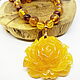 Beads necklace with pendant Autumn Flowers. Necklace. Selberiya shop. Online shopping on My Livemaster.  Фото №2