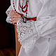 Платье-рубаха Кружевница Белая. Платья. Makosh-style. Ярмарка Мастеров.  Фото №4