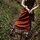 Order Long Red Silk Ethnic Skirt. mongolia. Livemaster. . Skirts Фото №3