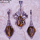 Set of silver 'Grania' Quartz, pendant, earrings, Jewelry Sets, Yalta,  Фото №1