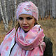 Felted hat 'Pink dreams', stole, Caps, Verhneuralsk,  Фото №1