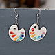 Porcelain earrings 'Artist's Palette'. Earrings. Mila. Online shopping on My Livemaster.  Фото №2