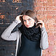 Large hand knitted Snood, black. Snudy1. Tany my-sharf. Online shopping on My Livemaster.  Фото №2