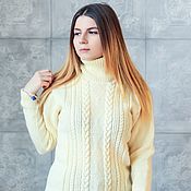 Одежда handmade. Livemaster - original item Women`s sweater - warm cream. Handmade.
