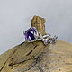 White gold leaf ring with Verbena amethyst', Rings, Moscow,  Фото №1