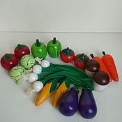 Куклы и игрушки ручной работы. Ярмарка Мастеров - ручная работа Contando verduras 20 piezas. Handmade.