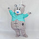 Bear in jacket. Mascot, Props for animators, Vladivostok,  Фото №1