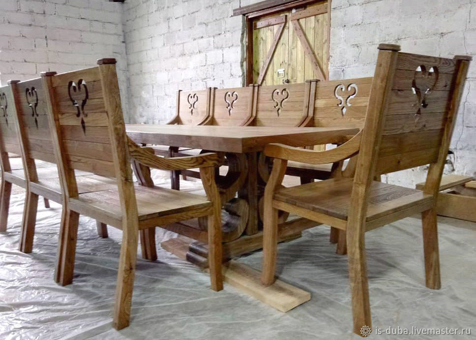 Деревянные столы и стулья для дачи из сосны в Муроме