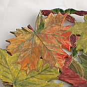 Посуда handmade. Livemaster - original item Autumn maple - plate d24 cm. Handmade.