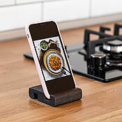Для дома и интерьера handmade. Livemaster - original item Stand for phone and tablet made of dark oak, 7 cm. Handmade.