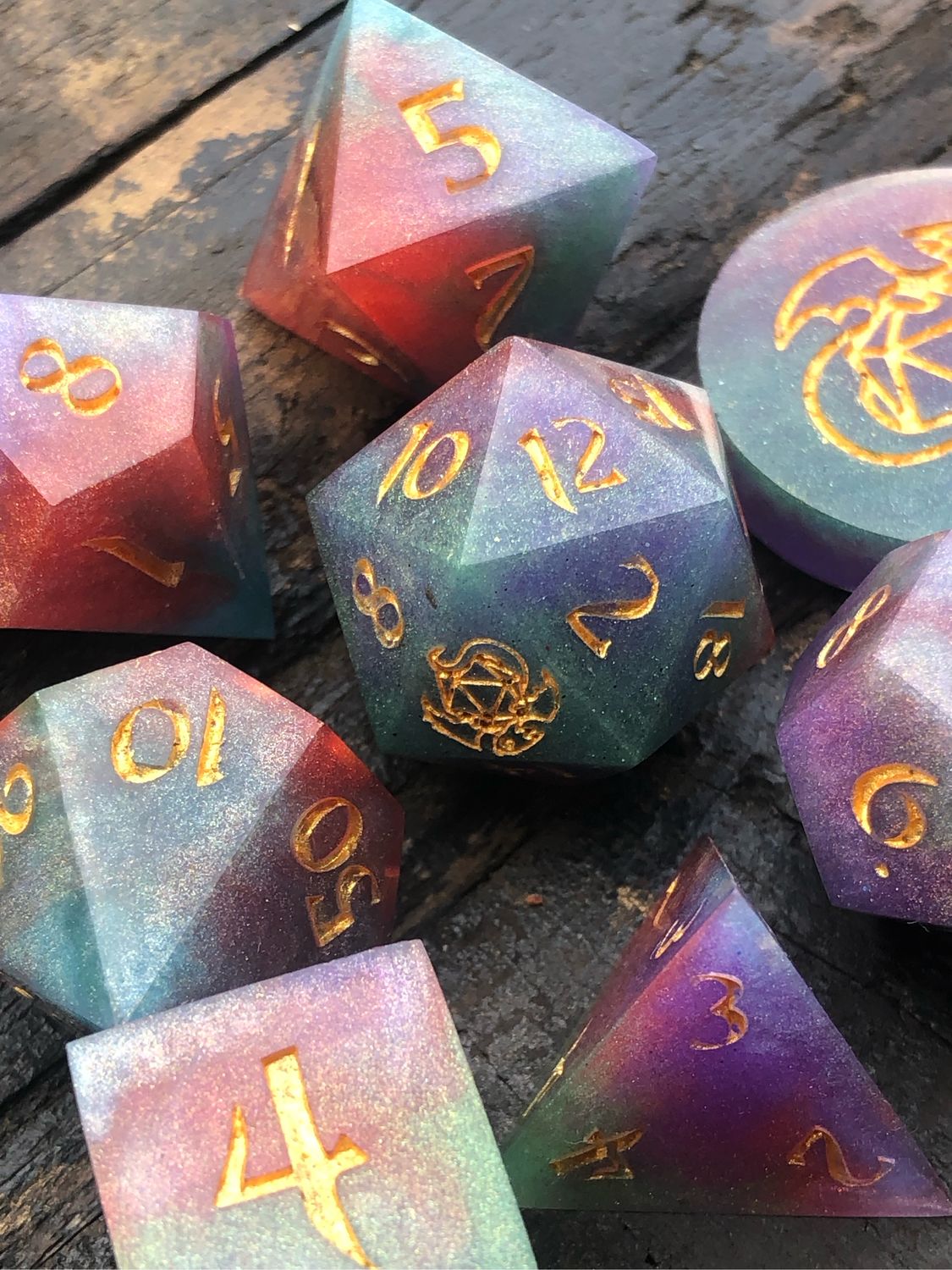 Днд Дайсы ручной работы, кубики для нри (DnD, pathfinder) Космические в ...