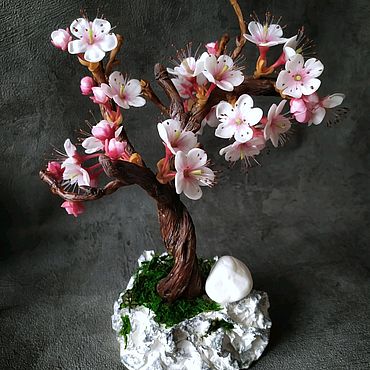 Цветы и флористика ручной работы. Ярмарка Мастеров - ручная работа Бонсай Саккура из полимерной глины. Handmade.