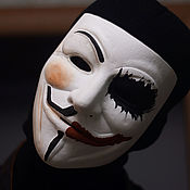 Субкультуры handmade. Livemaster - original item Guy Fawkes half Joker mask V for mask Vendetta mask. Handmade.